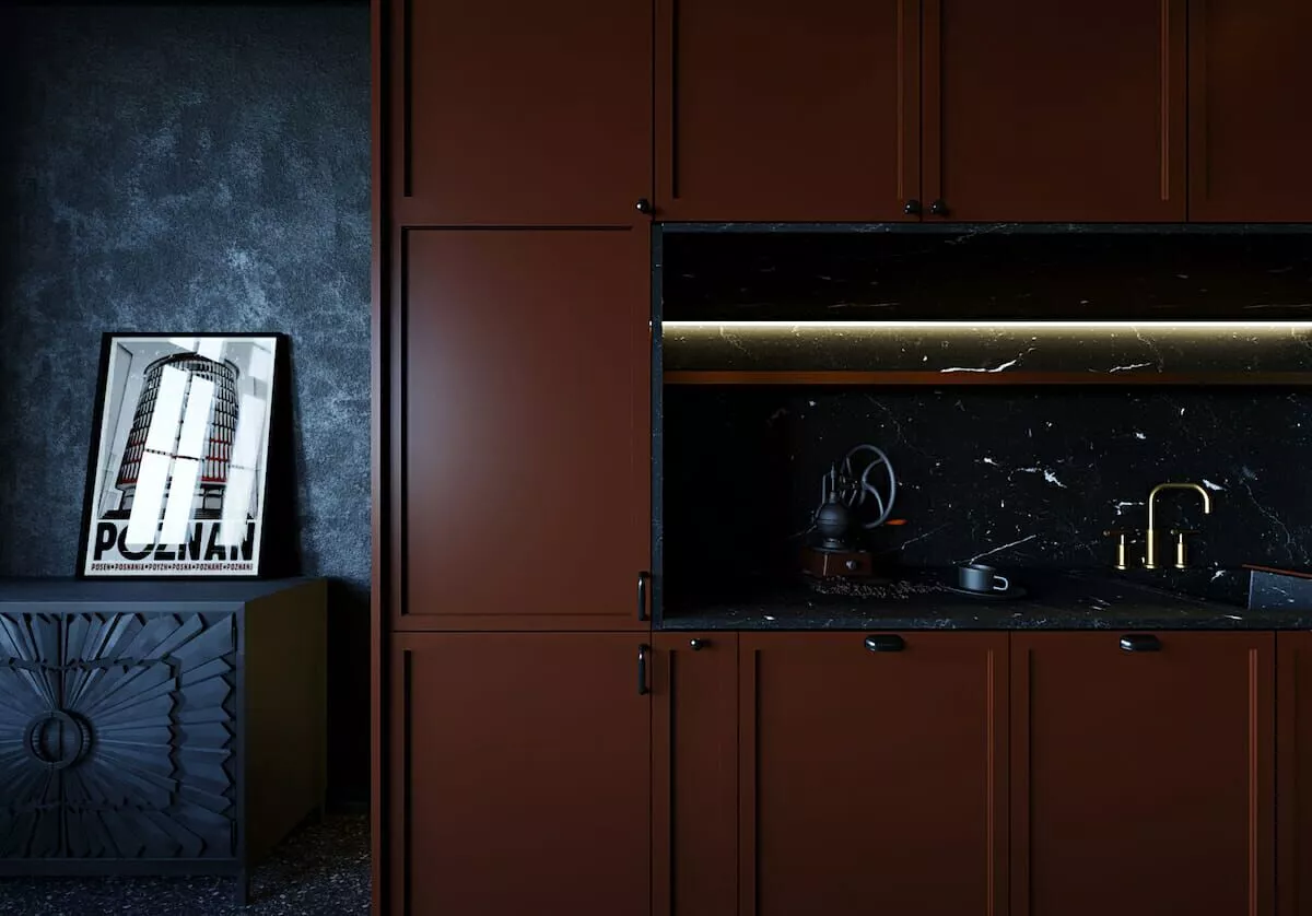 9 темных кухонь: дизайнерские идеи для любителей насыщенных оттенков
