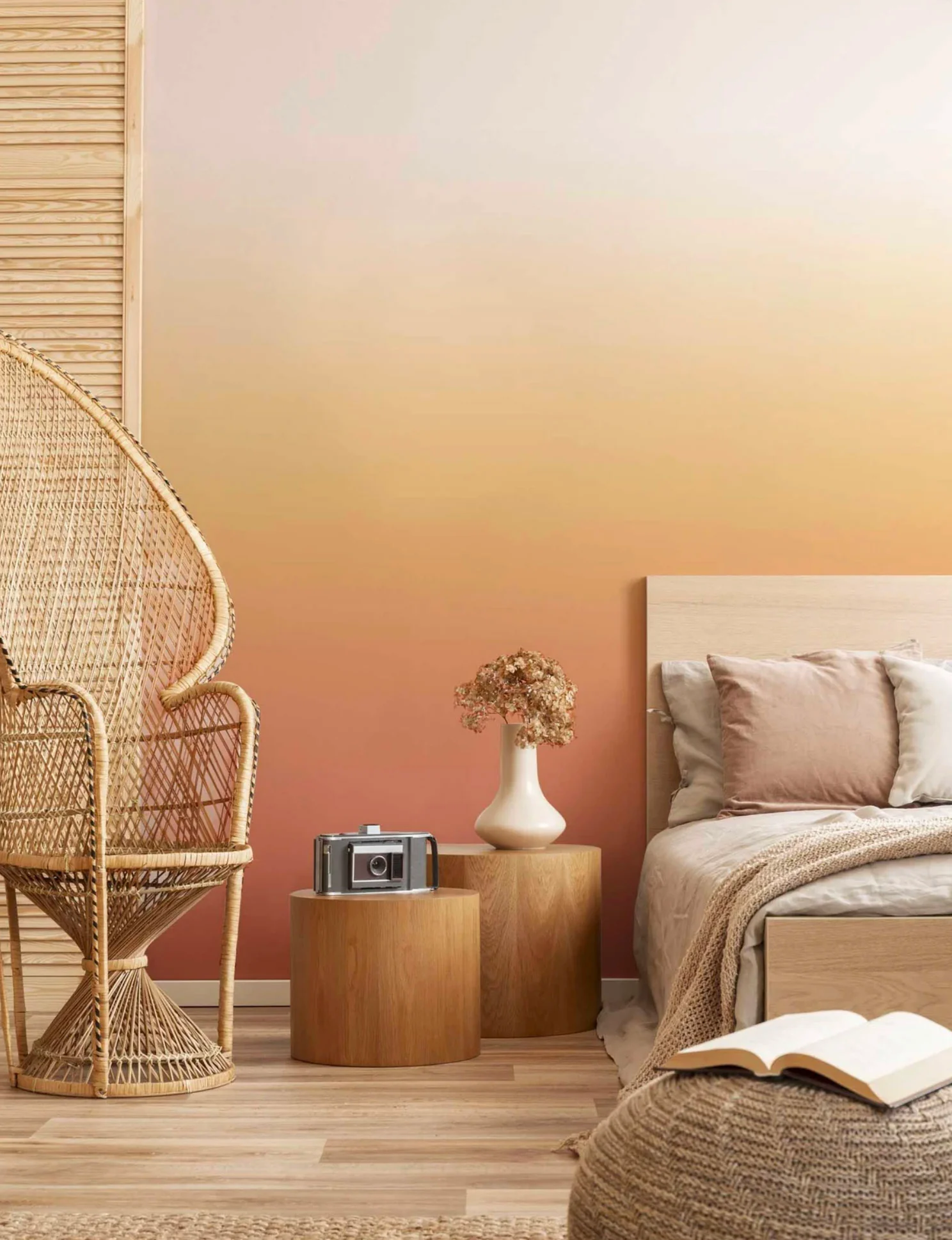 5 комнат с градиентом: новый интерьерный тренд — стены с эффектом омбре