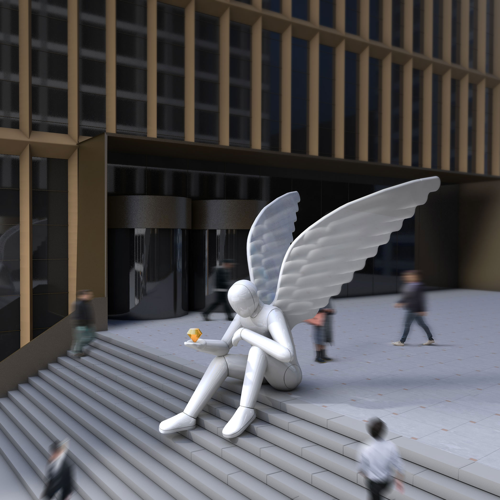 Перед офисом STONE Towers появится арт-объект «Ангел»